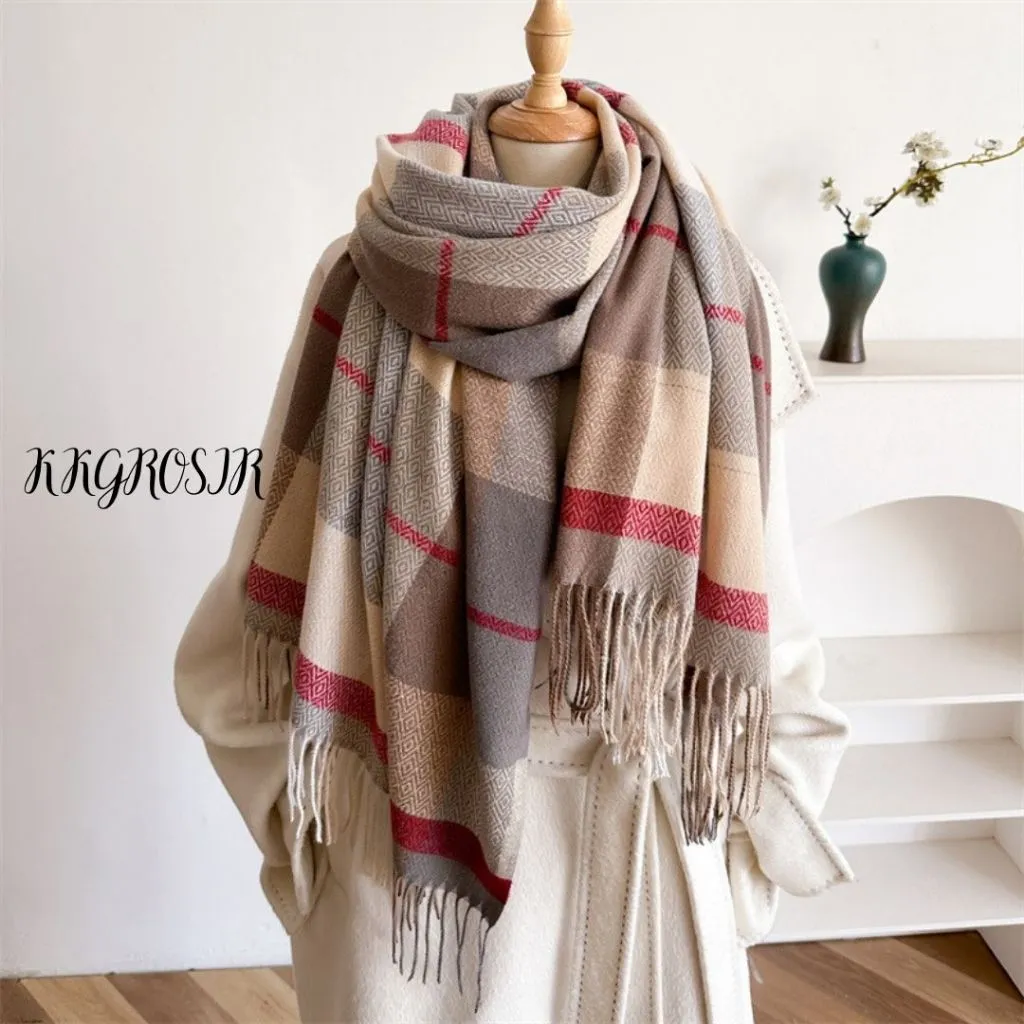 Syal Korea Scarf Wool Cashmere Fashion Winter Autumn Musim Dingin/Tebal Adem High Quality Terlaris