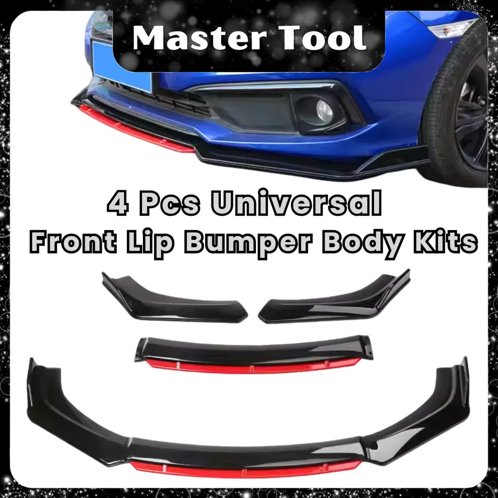 Master Tool (Garansi 1 Tahun) Baru Universal Depan Bibir Dagu Body Kit COCOK UNTUK MOBIL DENGAN 172 CM-178 CM BUMPER Depan LEBAR Bumper Splitter Lip Spoiler MST