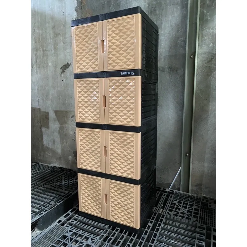Lemari Plastik Tabitha 4 Susun Tebal Kuat | Lemari Baju Plastik Murah Serbaguna Anti Rayap Tahan Lama