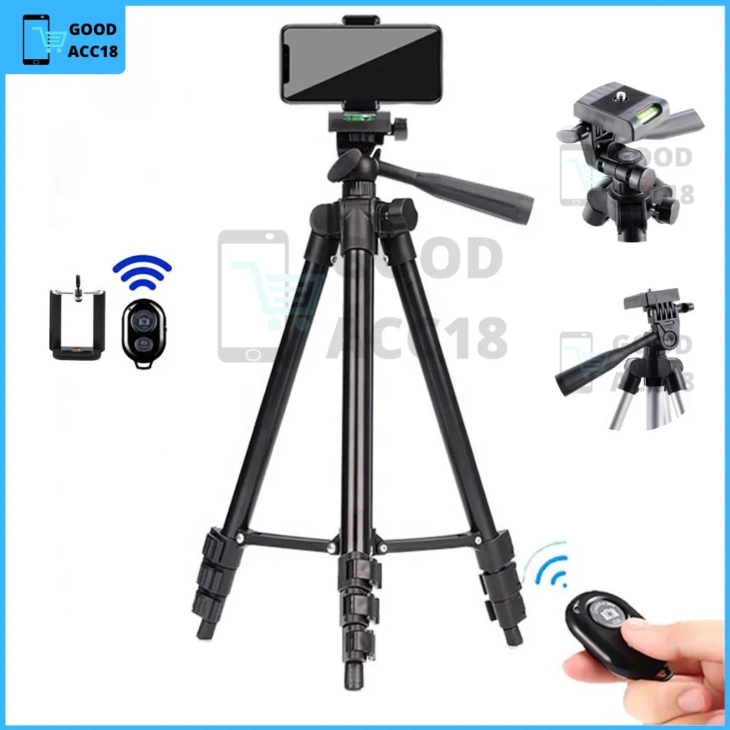 TRIPOD HP DAN KAMERA UNIVERSAL + FREE HOLDER U WEIFENG 3120A + Remote Bluetooth