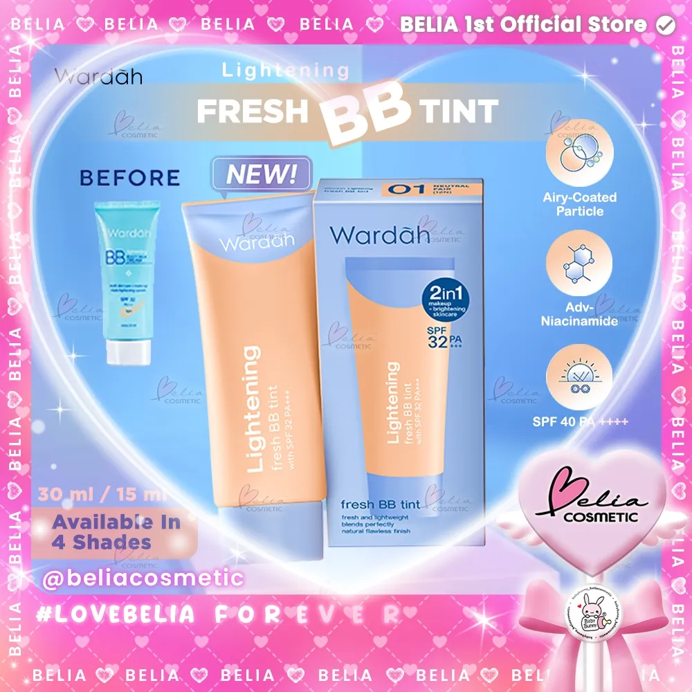 ❤ BELIA ❤ WARDAH Everyday & Lightening BB Cream 15mL 30mL | krim bb wardah light natural