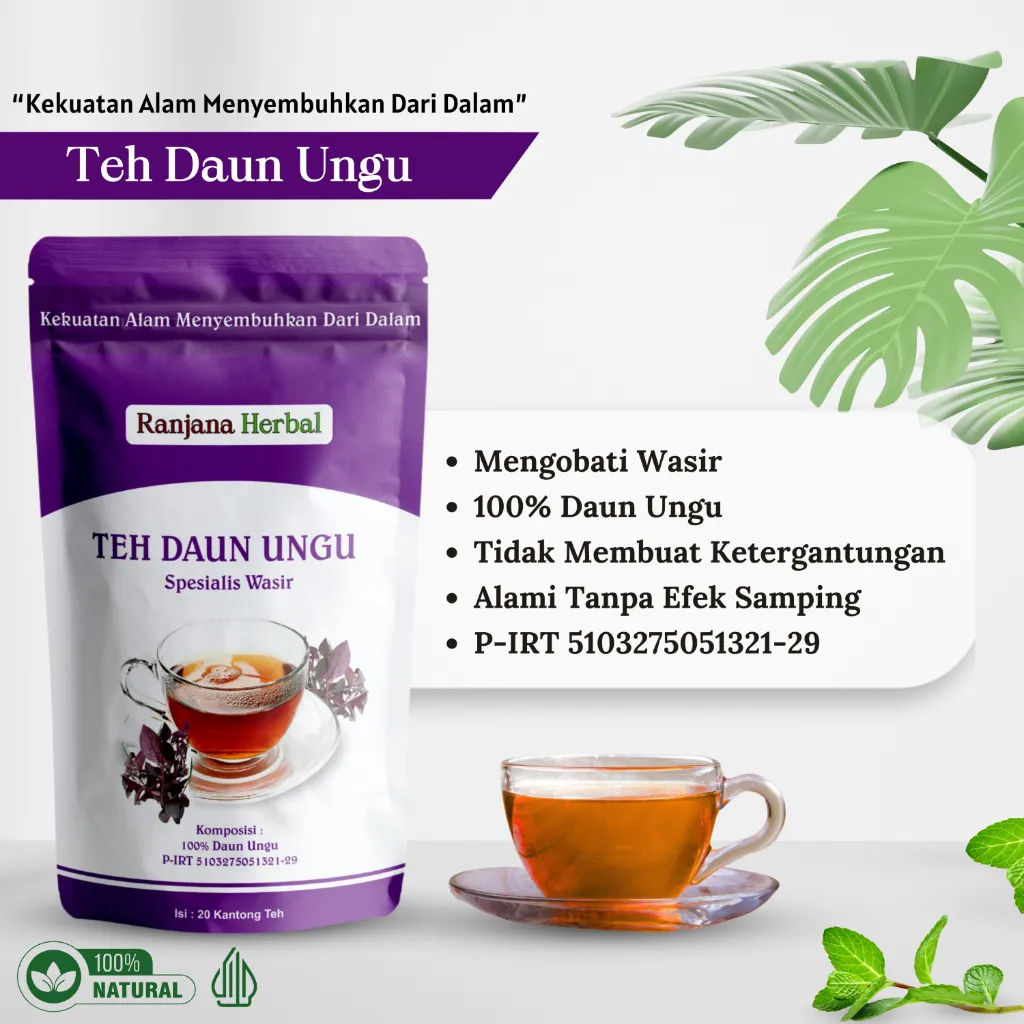 Ranjana Herbal Operasi Wasir Ambein Batal, Sehat Sembuh Alami Dengan Program Teh Daun Ungu