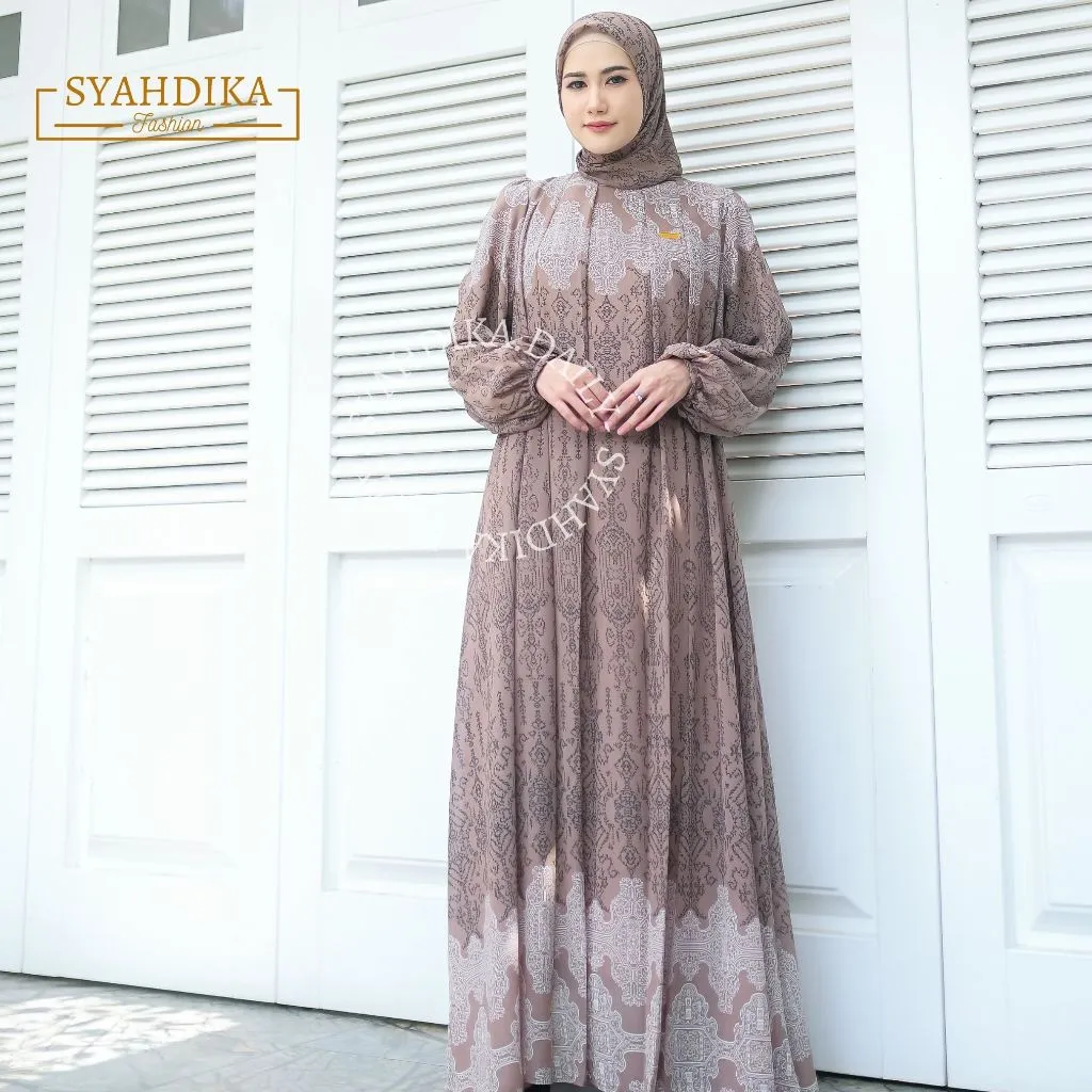 (FREE HIJAB) MIKHAYLA DRESS GAMIS WANITA KEKINIAN CERUTY BABY DOLL PREMIUM