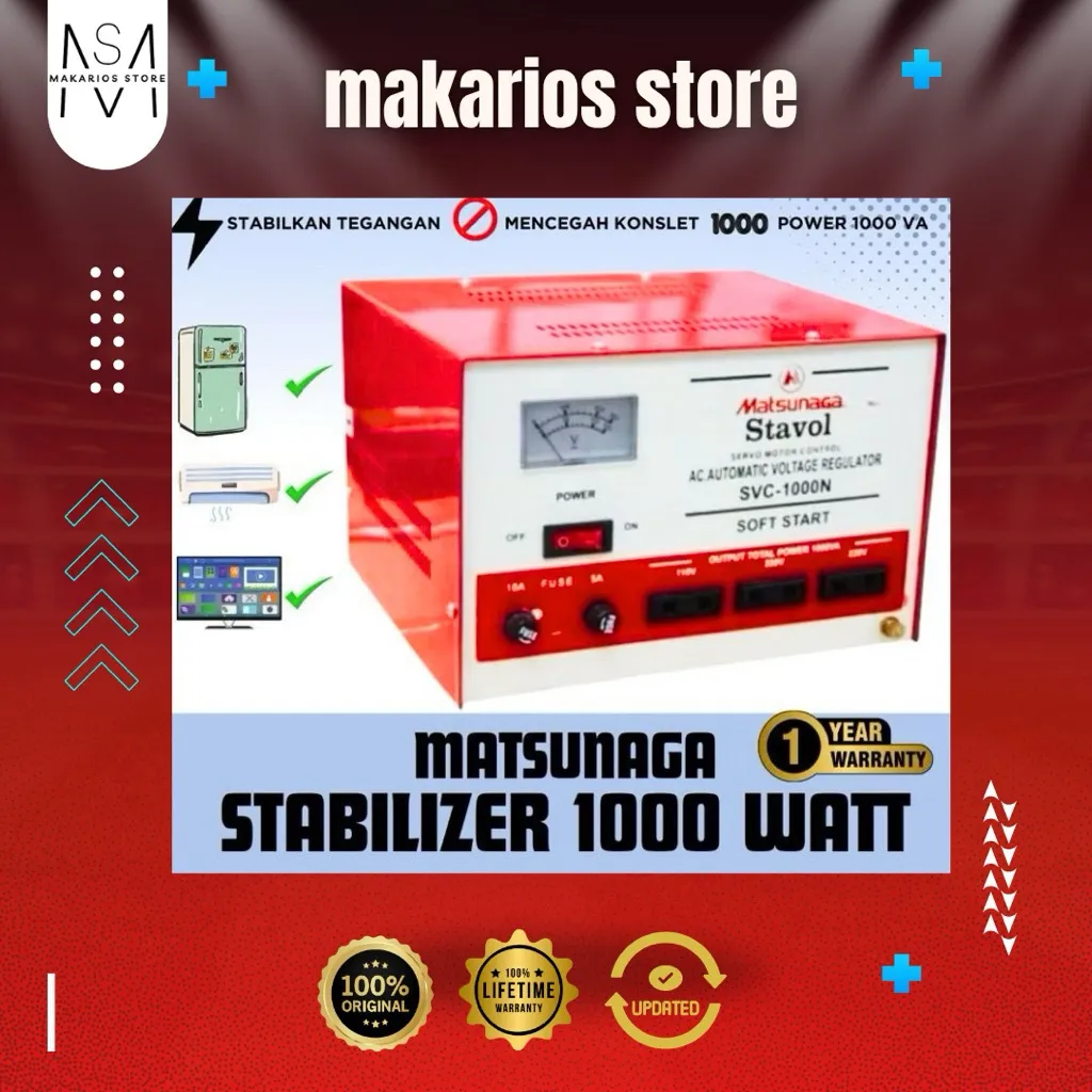 Stabilizer Matsunaga 1000watt Stavol Listrik