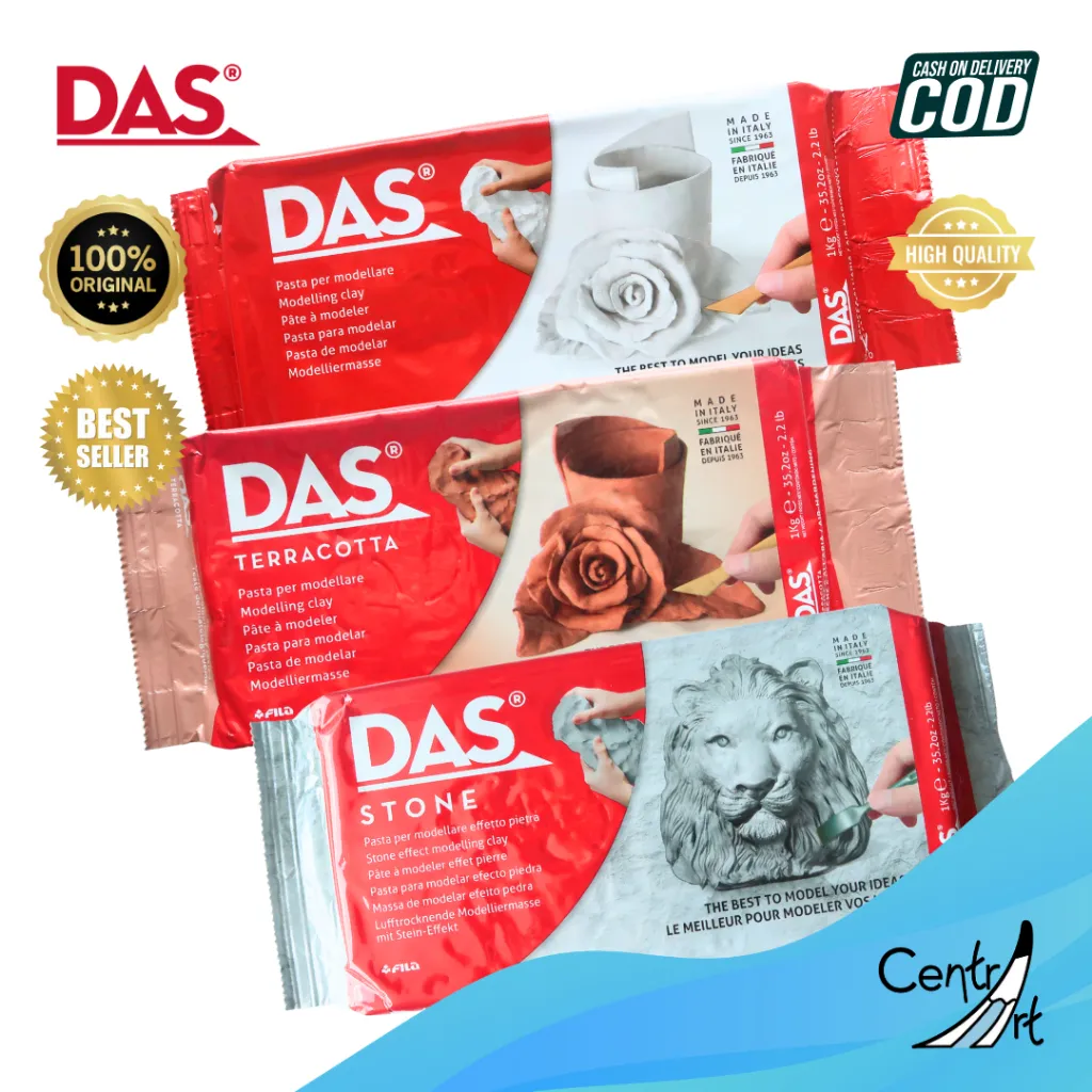 DAS CLAY PUTIH/ TERRACOTTA / STONE 1KG das clay 1000gm 1kg tanah liat