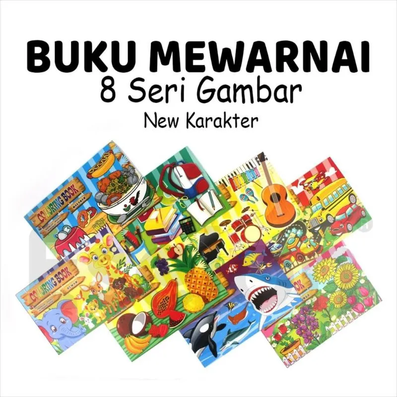 Buku Mewarnai Eselon 8 Seri (8buku)