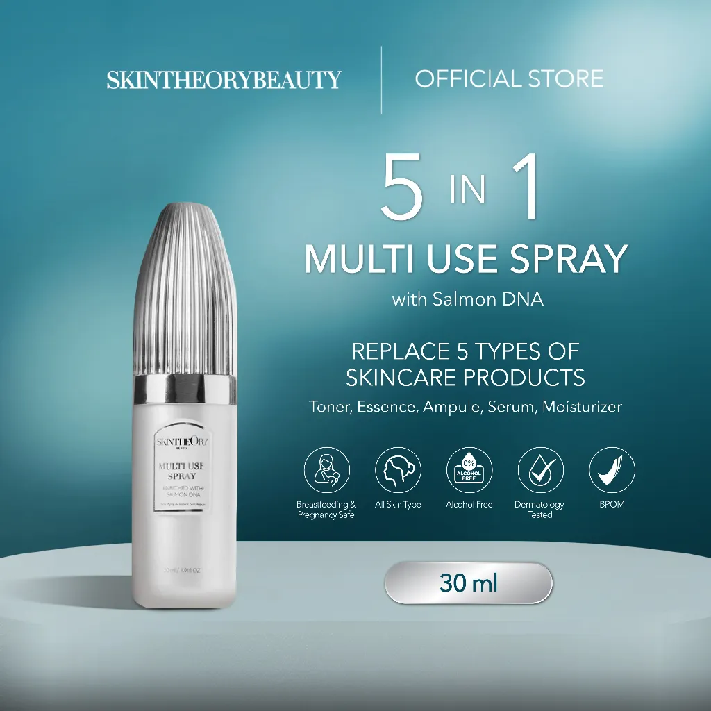 Skintheory  Multi Use Spray Mini Travel Size 30ml Face Toner Essence Serum Ampoule Moisturizer Cream 5 in 1