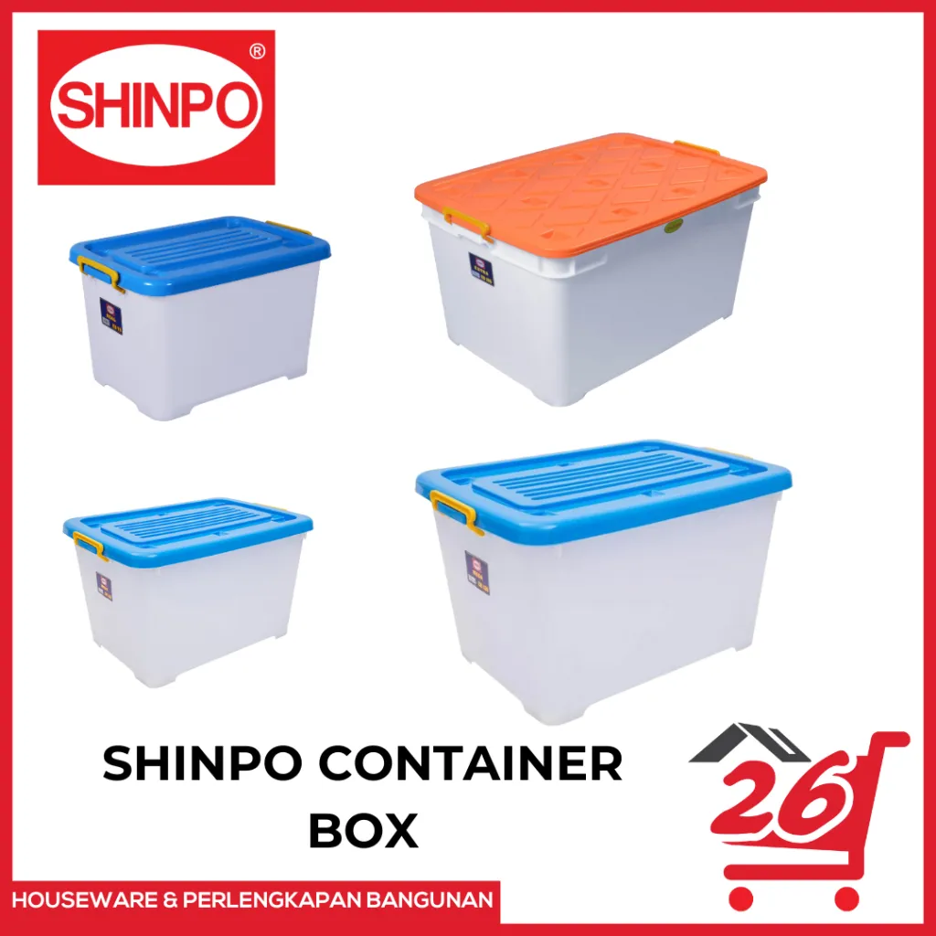 SHINPO Container Box Houseware Container Serbaguna Semua Ukuran