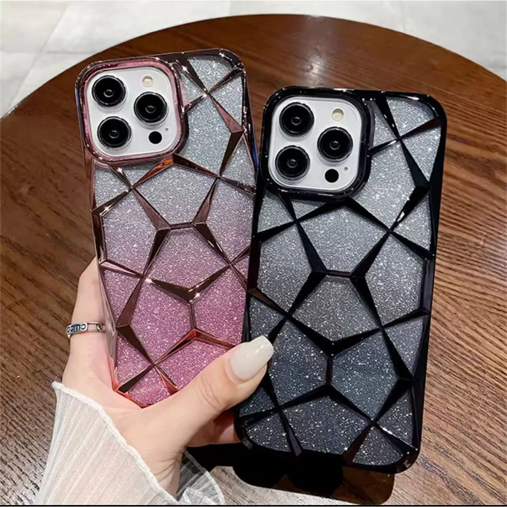 CASE 3D DIAMOND CRYSTAL GLITTER LUXURY AIRBAG FOR TYPE OPPO A5S A1K A3S A15 A16 A17 A18 A58  DLL