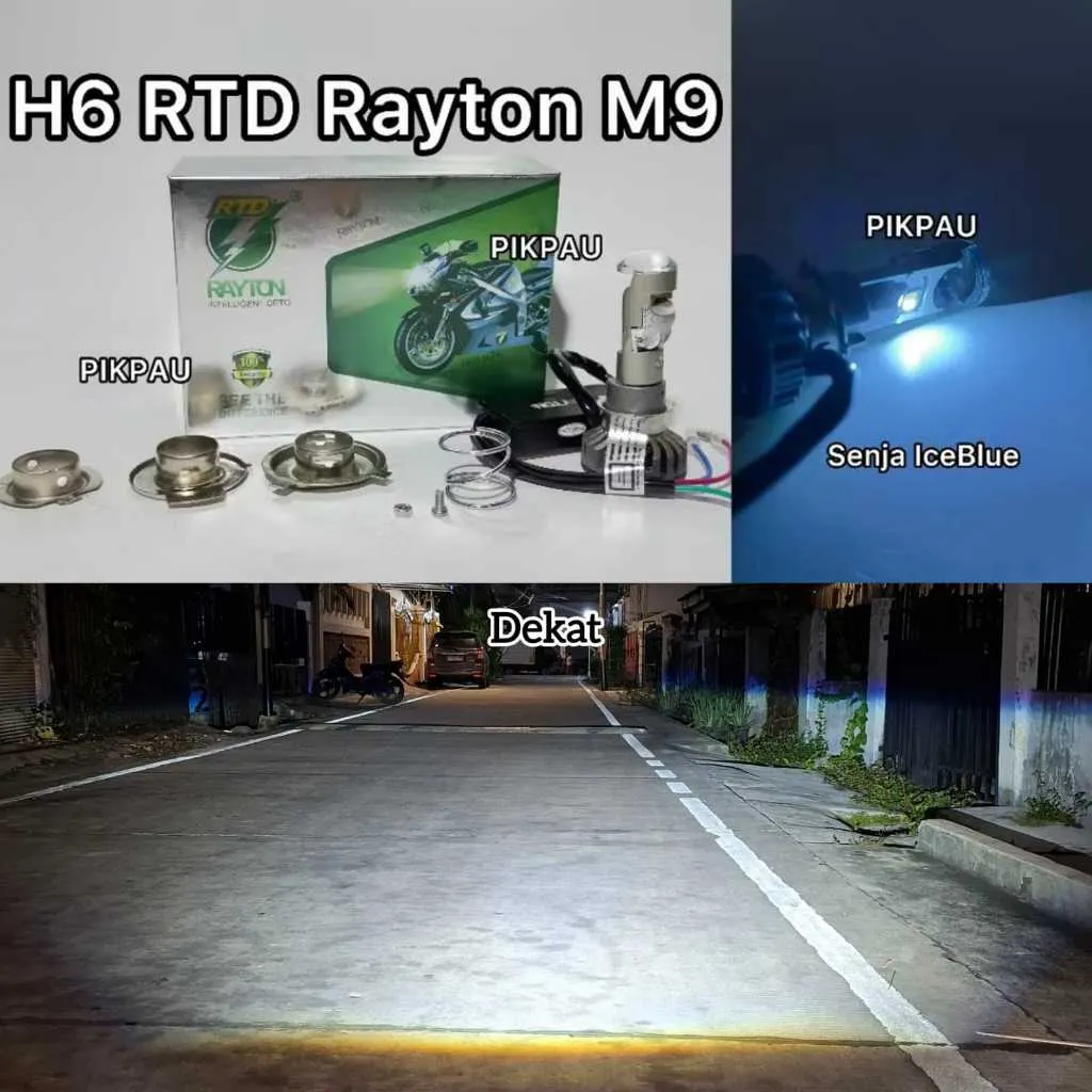 Lampu Utama Rayton LED M9 RTD H6 H4 H7 Led
