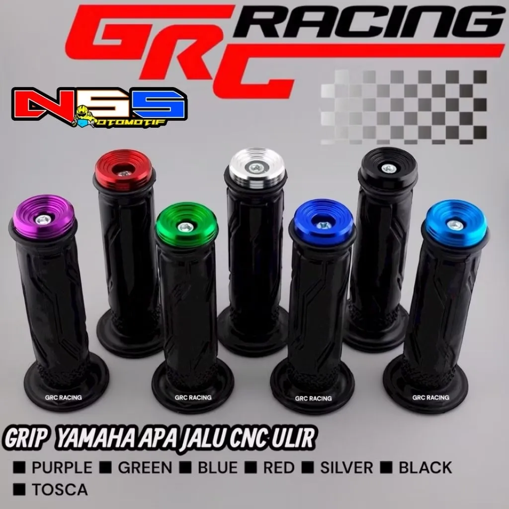 Handgrip Yamaha Plus Jalu Stang GRC CNC Spiral Ulir Hand Grip Motor Matic Bebek Moge Universal