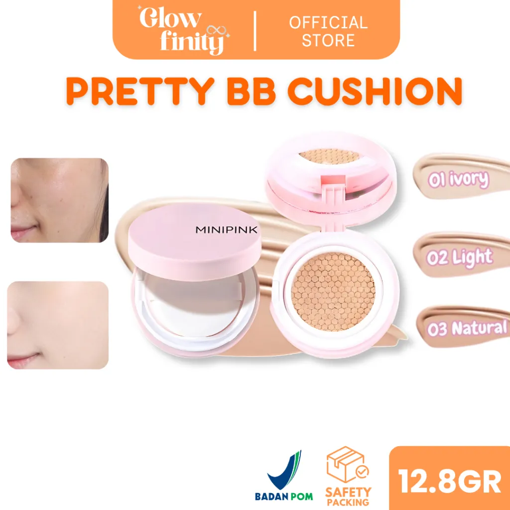 MINIPINK Perfect Cover Air Cushion Powder Foundation BB Moisturizing Cream Waterproof BPOM - MP031