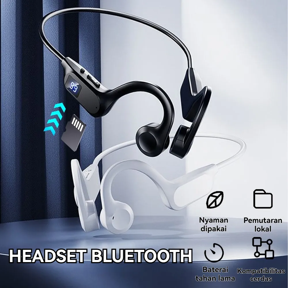 Headphone Wireless Bone Conduction For Sport Open Ear Earphone Bluetooth