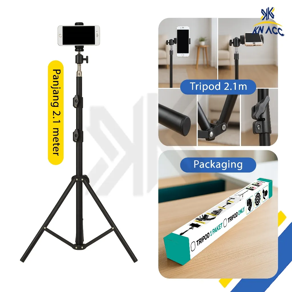 [KN ACC] NANVAN TRIPOT TRIPOD 2.1M PHONE STAND HOLDER HP PAKET SELFIE