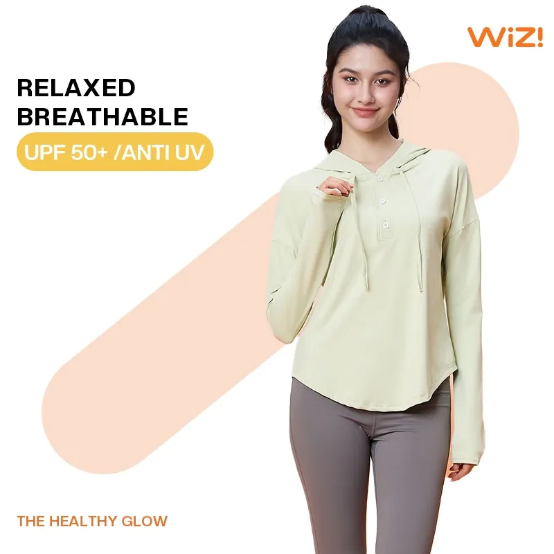 WiZi Baju Jogging Wanita Hoodie Lari Wanita Baju Gym Wanita Hijab Ukuran Besar Atasan Olahraga(MT10)