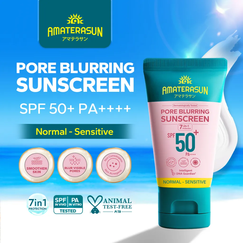 AMATERASUN [REAL SPF CERTIFIED ]Physical Pore Blurring Sunscreen SPF 50+ PA++++ 30gr