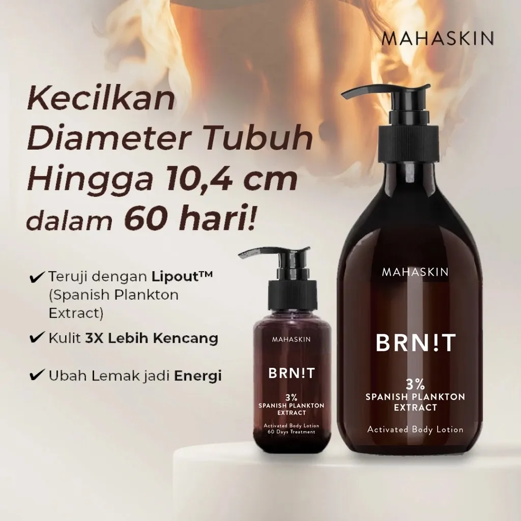 BRNIT Fat Burning Slimming Lotion | Vegan Body Lotion Percepat Pembakaran Lemak Hilangkan Selulit Lemak Berlebih | Body Contouring