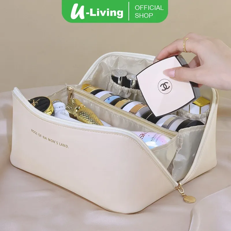 U-Living Tas Make Up Pouch Travel Organizer Kosmetik PU Premium – Multifungsi & Waterproof TM001