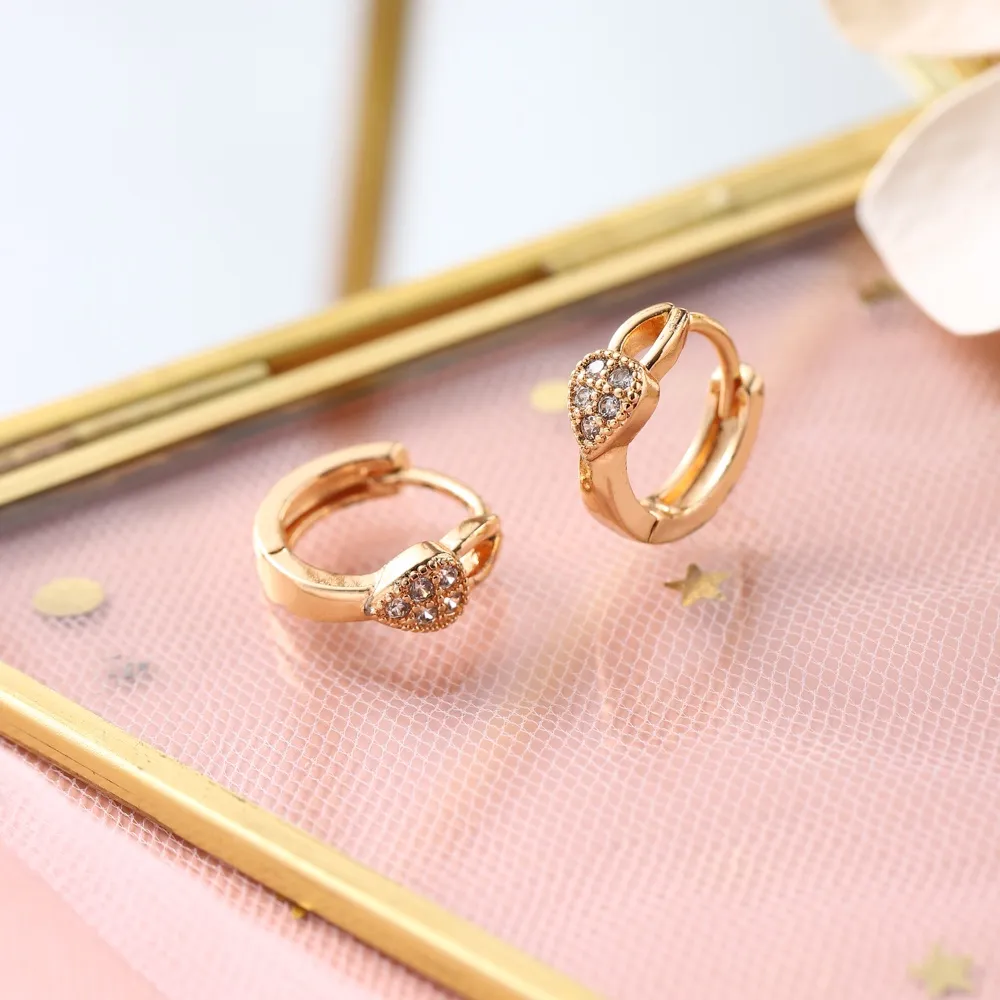 D.G.C Anting Titanium Anti Karat Mewah Rose Gold Anting Hoop Anting Anting Wanita Korean Style D589