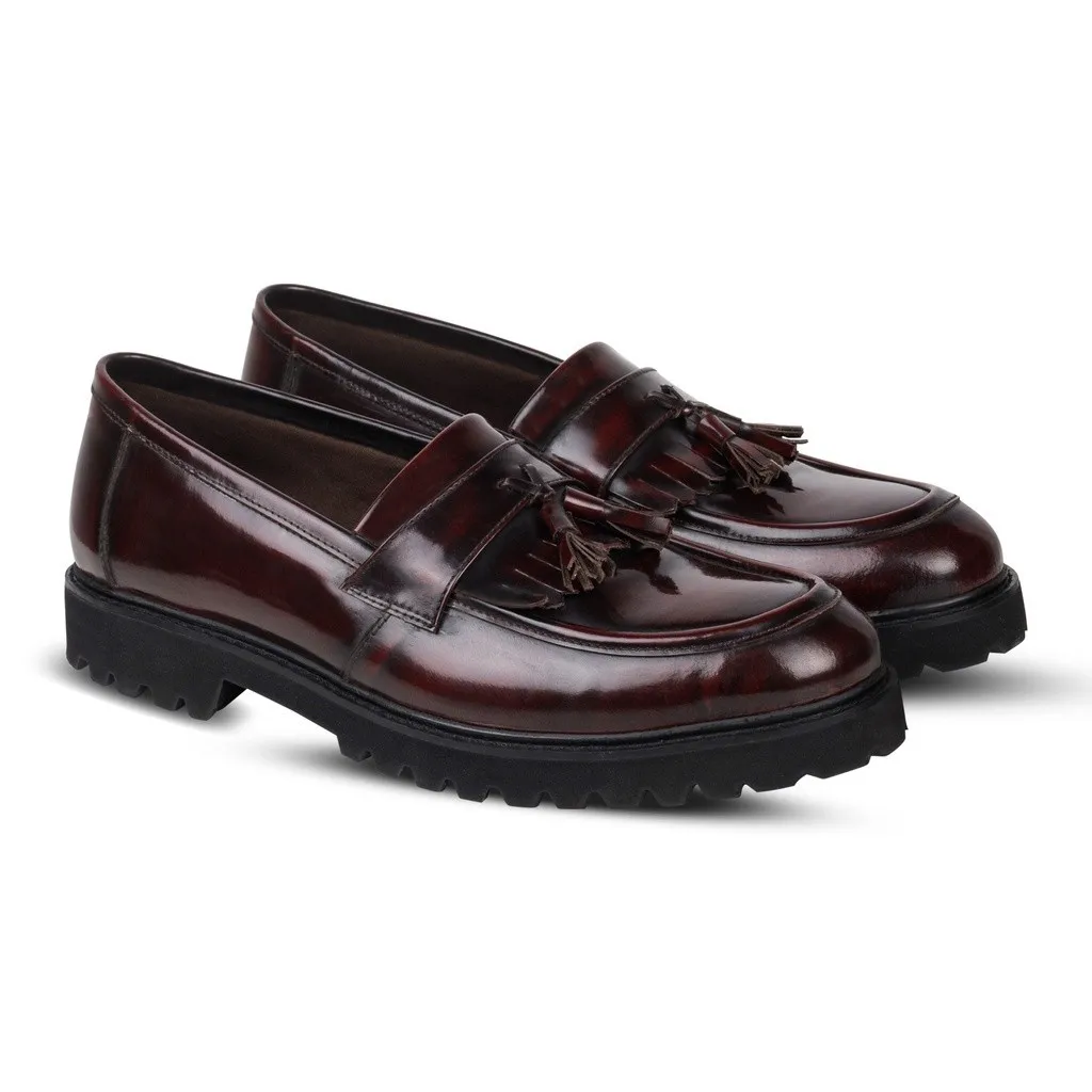 Sam Tassel Maroon - Nappa Milano - Sepatu Pria