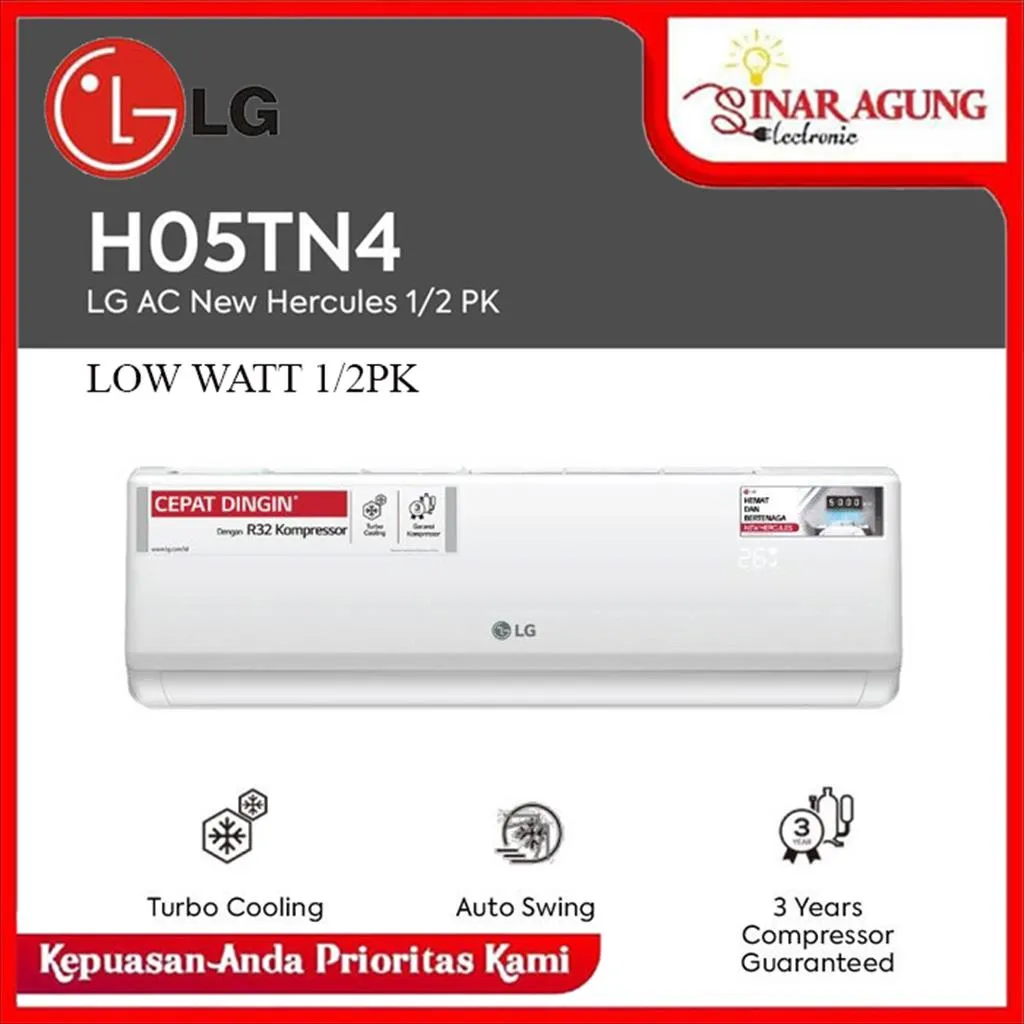 LG AC STANDART H05TN4 H05-TN4 [1/2 PK] GARANSI RESMI UNIT ONLY