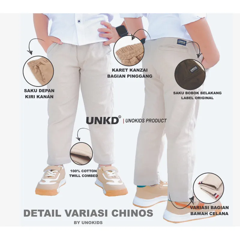 Celana Chinos Anak UNOKIDS | Celana Panjang Anak | Chinos UNKD / Chinos Anak