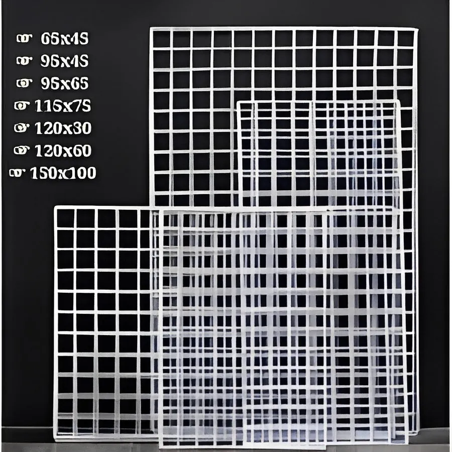 Ram Gantungan Hook Pajangan Display Dinding Dekorasi / Ram Tebal 4.6mm - 150x100 cm