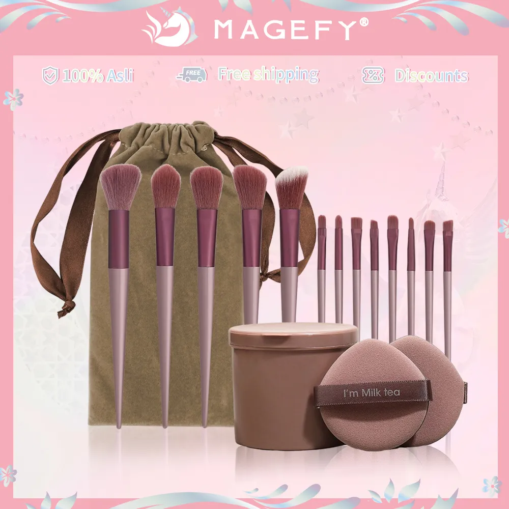 MAGEFY 13PCS Kuas Set Make up Brush Kecantikan Set Bulu Lembut Blush Model Portabel Alat Kecantikan 0122