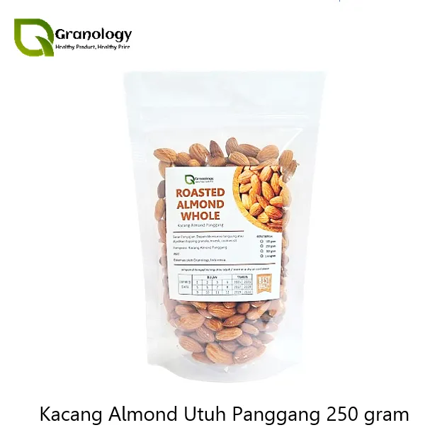 Roasted Whole Almond / Kacang Almond Utuh Oven (250 gram) by Granology