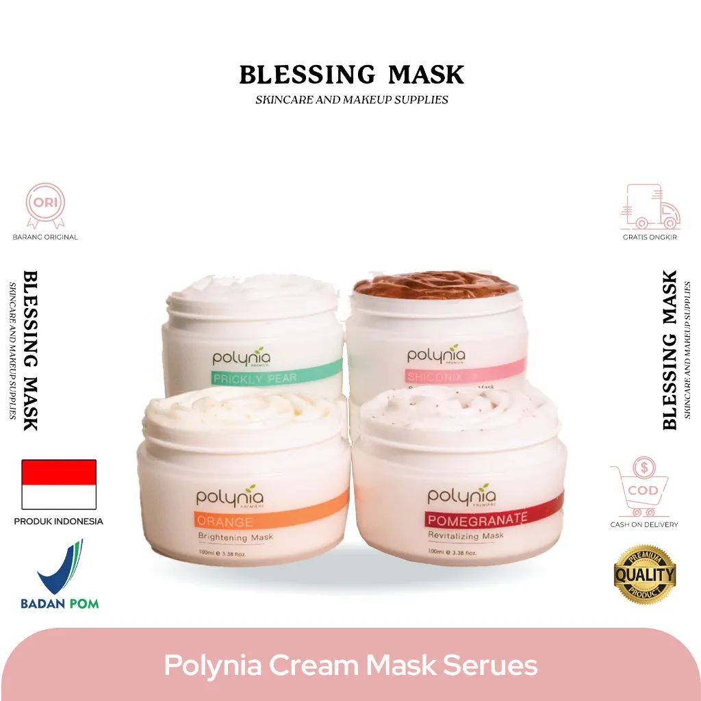 POLYNIA - Cream Nask | Face Mask | PUDARKAN BEKAS JERAWAT | REDAKAN KEMERAHAN