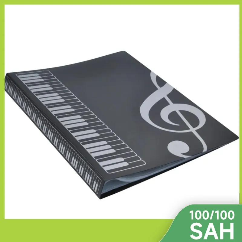 PLAYOU  Folder Musik Folder Produk Penyimpanan File Waterproof 80 Sheets A4 Musik Lembar Musik File Kertas Dokumen Pemegang Folder