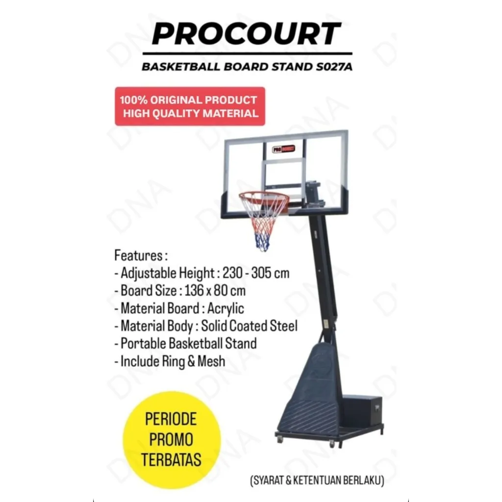 Tiang Ring Basket / Basketball Board Stand PROCOURT S027A - ORIGINAL