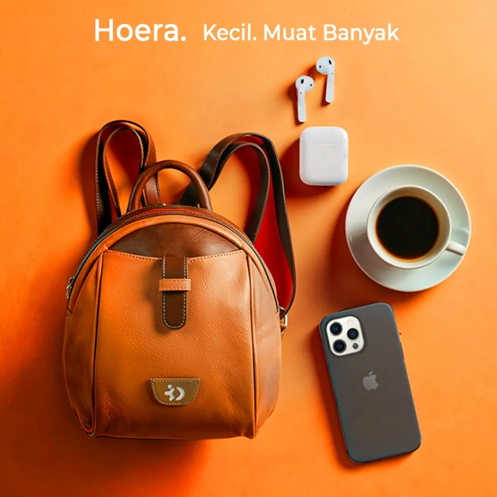 Gotosovie HOERA Baby (BB) - Tas Mini Backpack Kulit Wanita Elegant. Tas Ransel Mini, Muat Banyak Bawaan.