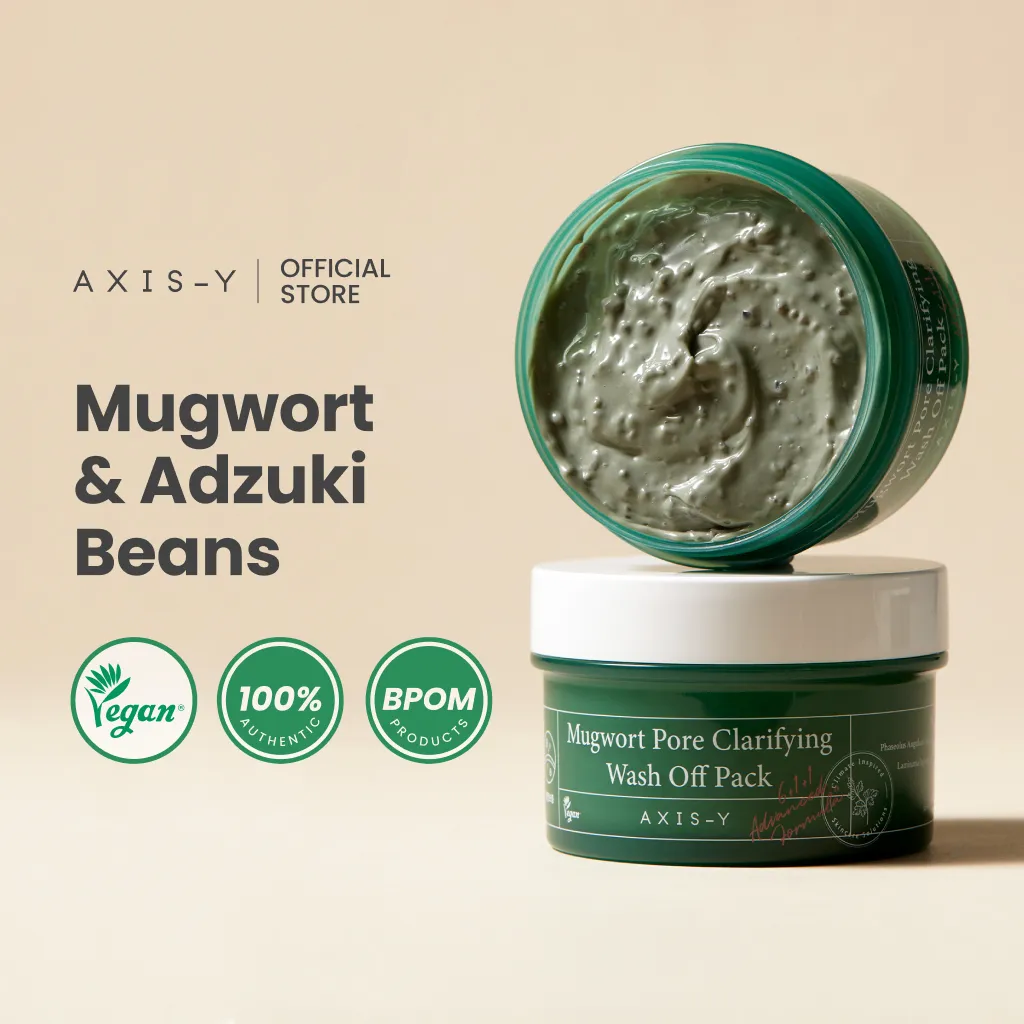 [BEST SELLING] AXIS-Y - Mugwort Pore Clarifying Wash Off Pack | Mengecilkan dan Membersihkan Pori Menenangkan Jerawat Mengurangi Minyak dan Komedo