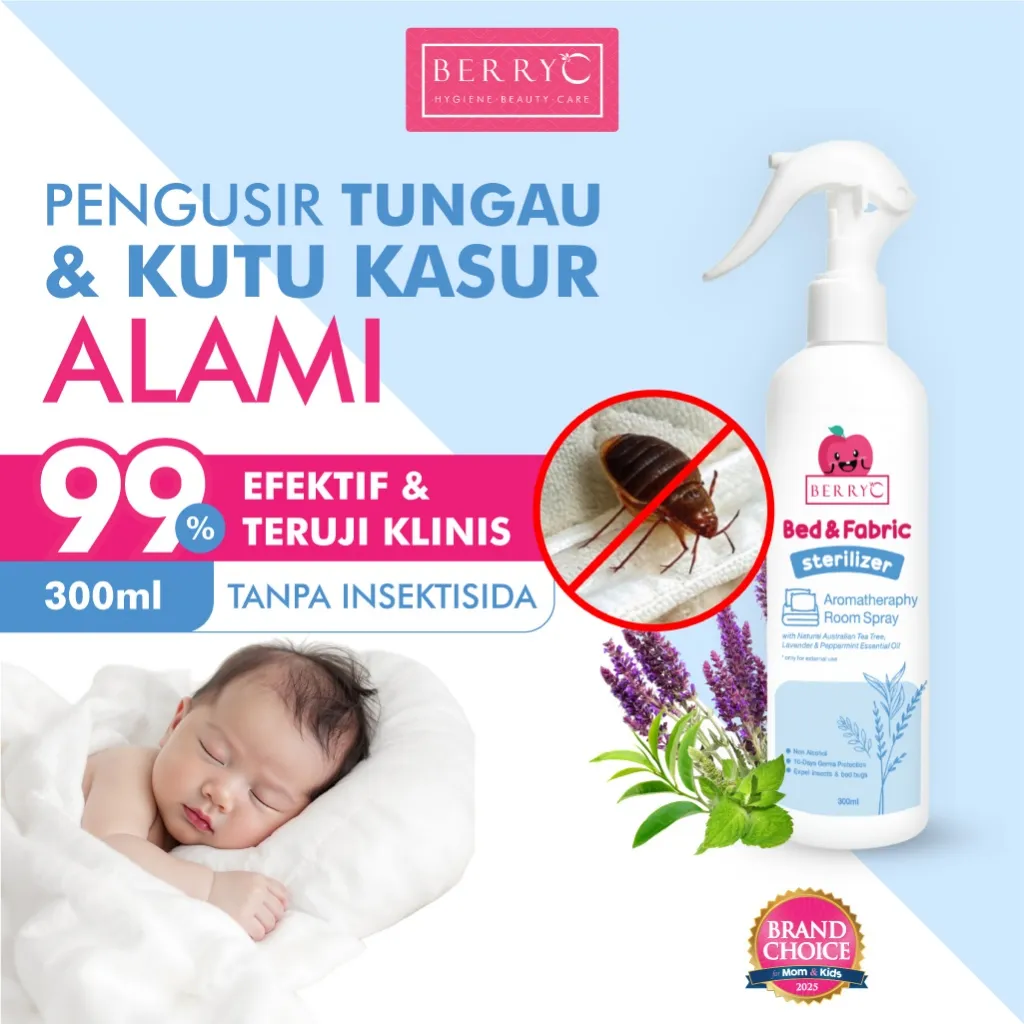 BerryC Bed & Fabric Spray 300ml - Bed Linen Spray Aromatherapy Essential Oils - Anti Bacterial