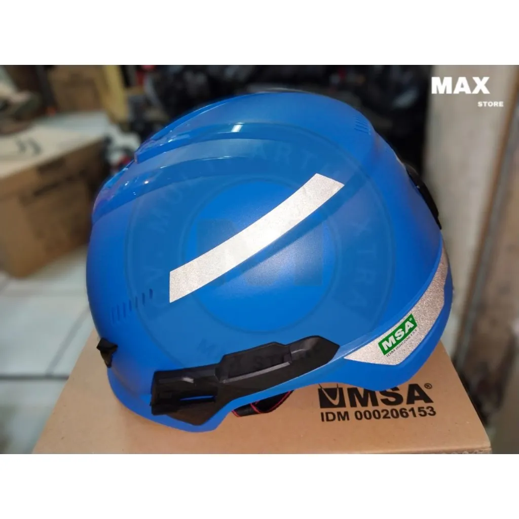 HELM CLIMBING MSA ORIGINAL SNI WARNA BIRU / HELM PANJAT TEBING / RESCUE /PLN / TRIFENT BERSERTIFIKAT SNI TKDN