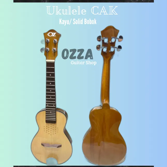 Ukulele CAK Bobok ( Full kayu mahogany) Elektrik/ Non Elektrik Free Tas & Packing Kayu