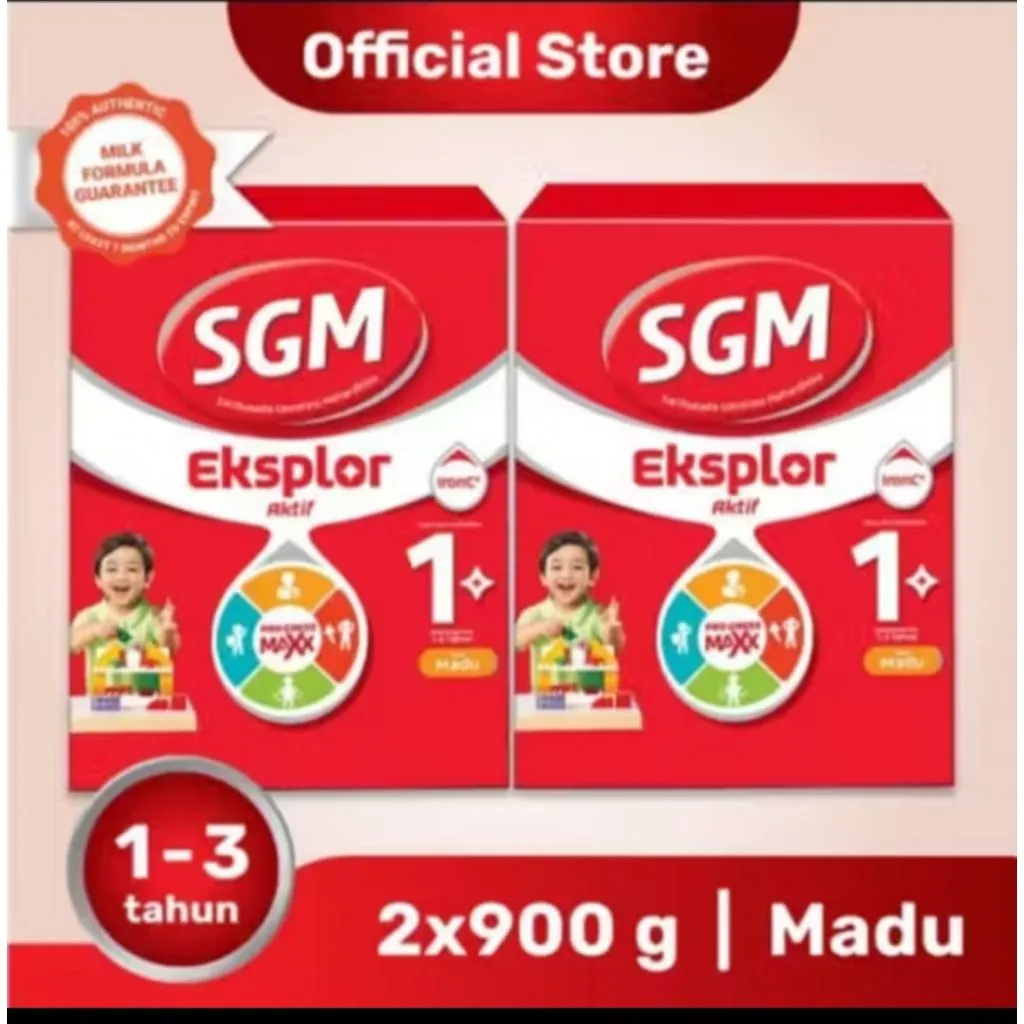 2 pak / 2 pc / 2 dus SGM 900gr eksplor ananda 0-6 6-12 1+ 3+ 5+ madu vanila 900gr susu pertumbuhan