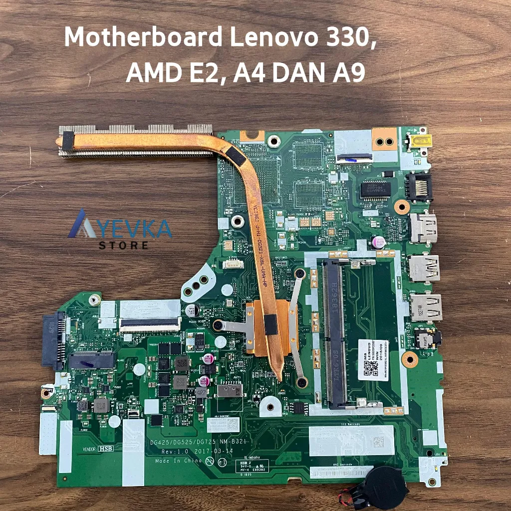 Motherboard Lenovo Ideapad 320 330 14AST AMD A9 A6 A4 E2 kode 81D5 80XU Normal Tested Seken Original [ mainboard mobo main mesin kode DG425 bisa untuk 330-14IGM 330-14IKB 320-14ISK 320-14AST 330-14AST]