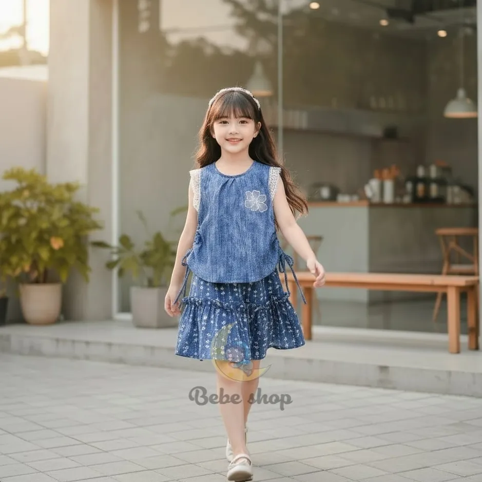 Setelan Rok Anak Perempuan Model Crop Kekinian Bahan Cringkle Erora Motif Bunga Tersedia Usia 0 Bulan Sampai 6 Tahun