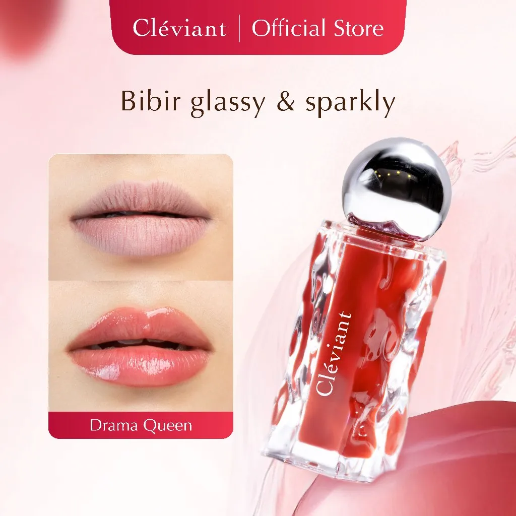 CLÉVIANT - Plumpy Lip Glass - Sheer coverage | Volumizing bibir | Antioxidant | Melembabkan
