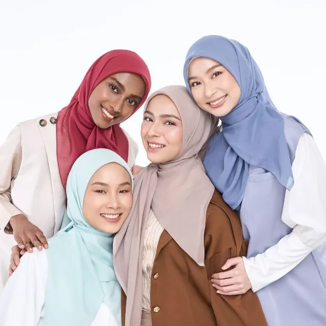 (NEW COLORS) napocut Hijab - Plain Paris Hijab Segiempat Paris Japan Premium 115 x 115 cm