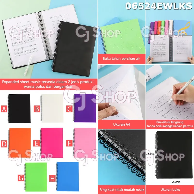 Folder Musik untuk partitur musik sheet music buku untuk partitur musik music score folder 06524