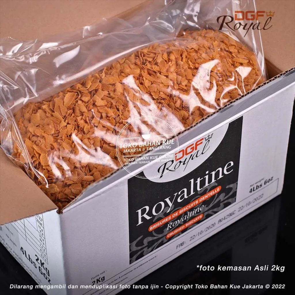 DGF La Royaltine Crunchy Flake 100gr Waffle Crunch Remah Cake Topping