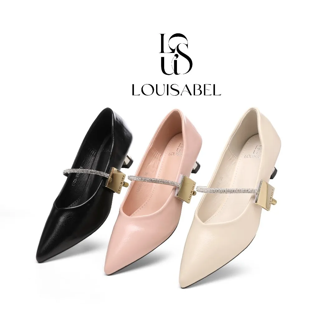 LOUISABEL Velmora High Heels Sepatu Kerja Wanita Lock Strap LSB-1368-998
