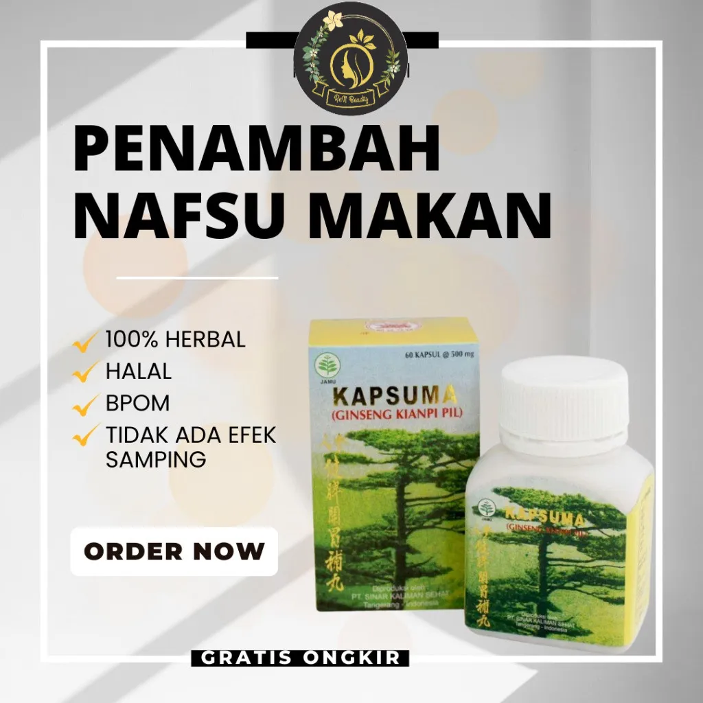 ReNs - Kapsuma Original - (Ginseng Kiann Pii Pill Original) Penambah Nafsu Makan dan Berat Badan