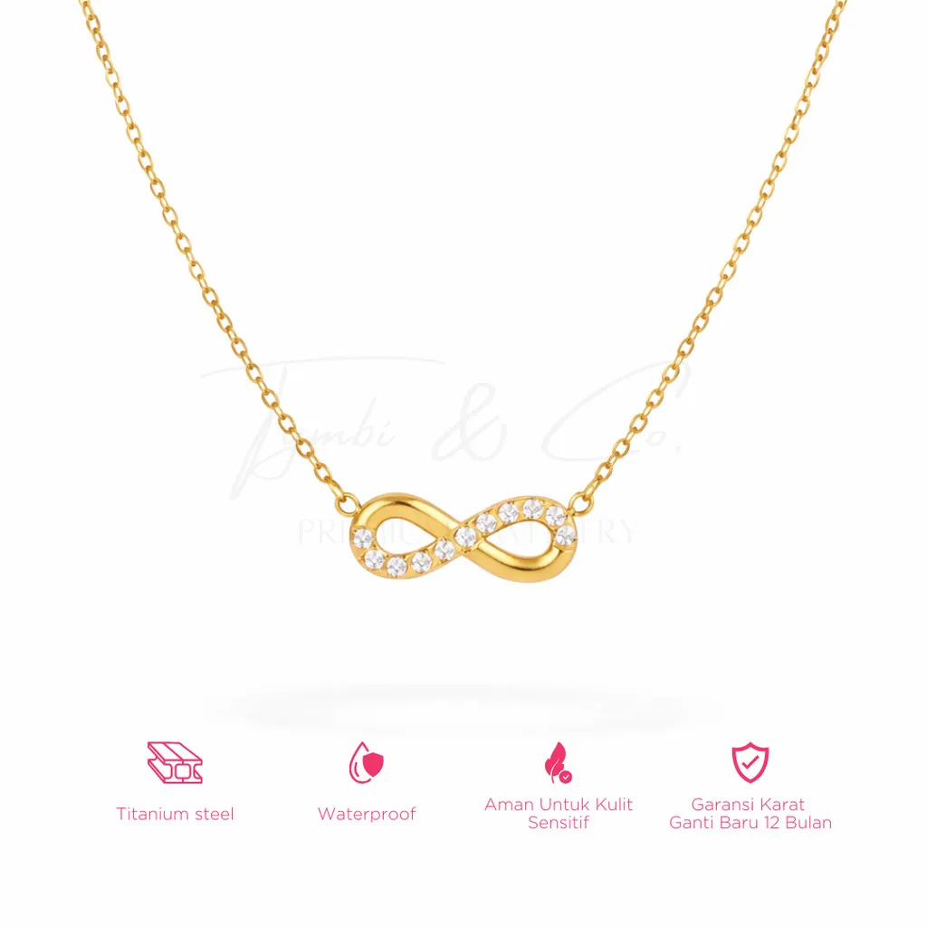 Tymbi&Co - Infinity Necklace | Kalung Anti Karat Infinity Titanium
