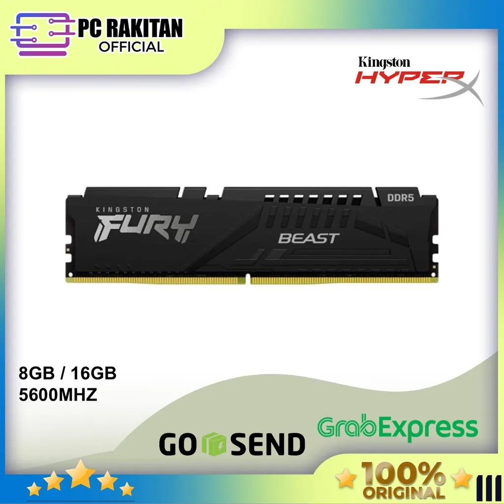 KINGSTON RAM LONGDIMM DDR5 FURY BEAST EXPO 8GB / 16GB 5600MHZ CL36