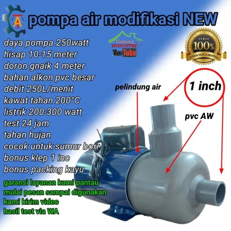 pompa air modifikasi 1 inch new spesial