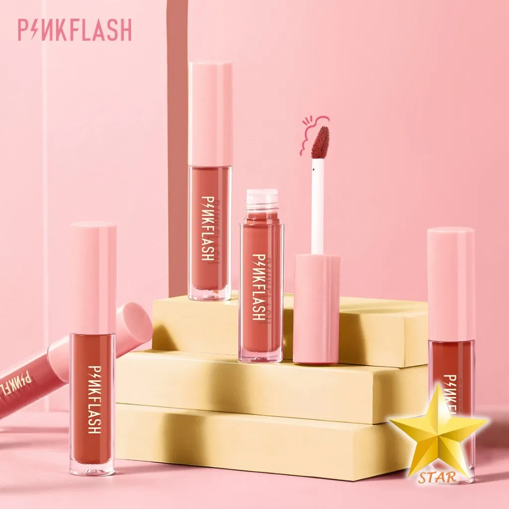 AS PINKFLASH Lip Cream Melting Matte Cair LipCream Liquid Lipstick Pink Flash PF-L01